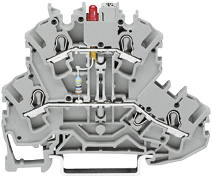 WAGO 2002-2211/1000-410 Dobbeltlags diodeklemme 5.20 mm Trækfjeder Belægning: L Grå 1 stk