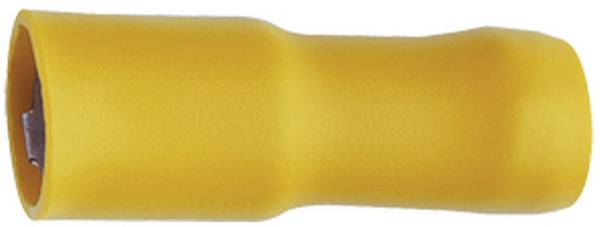 TRU COMPONENTS 1583187 guľatá dutinka  4 mm² 6 mm² Ø pin: 5 mm čiastočne izolované žltá 1 ks
