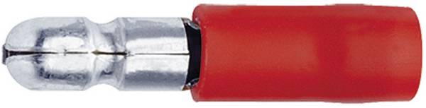Klauke 1020 guľatý faston  0.50 mm² 1 mm² Ø pin: 4 mm čiastočne izolované červená 1 ks