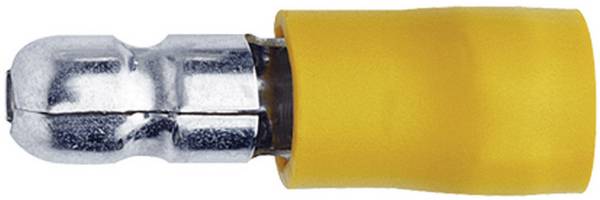 Klauke 1050 guľatý faston  4 mm² 6 mm² Ø pin: 5 mm čiastočne izolované žltá 1 ks