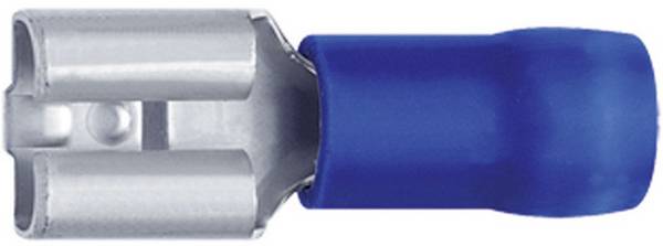 Klauke 7308 faston zásuvka Šírka zástrčky: 7.7 mm Hrúbka konektora: 0.8 mm 180 ° čiastočne izolované modrá 1 ks
