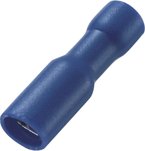 TRU COMPONENTS 738995 guľatá dutinka  1.50 mm² 2.50 mm² Ø pin: 4 mm úplne izolované modrá 100 ks
