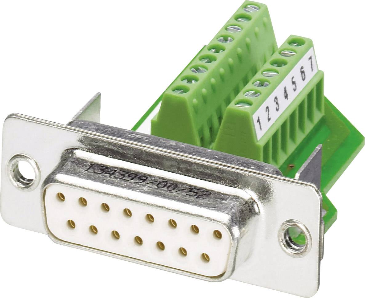 Phoenix Contact VS-15-BU-DSUB/16-MPT-0,5 1688094 Presa SUB-D 180 ° Numero Poli (num): 15 A vite 1 pz.