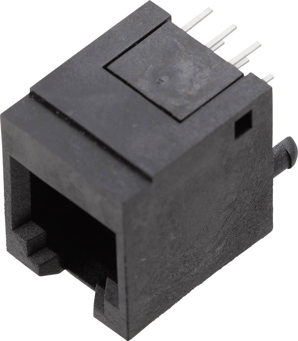 BEL Stewart Connectors 1410-4000-07 Presa modulare da pannello 1410-4000-07 Presa dritta Poli: 6P6C Nero 1 pz.