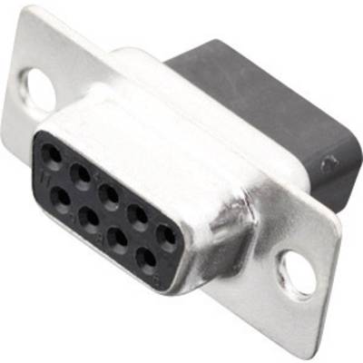 MH Connectors MHDBC09-SS 2101-0190-11 D-SUB zásuvková lišta 180 ° Pólov: 9 krimpované 1 ks