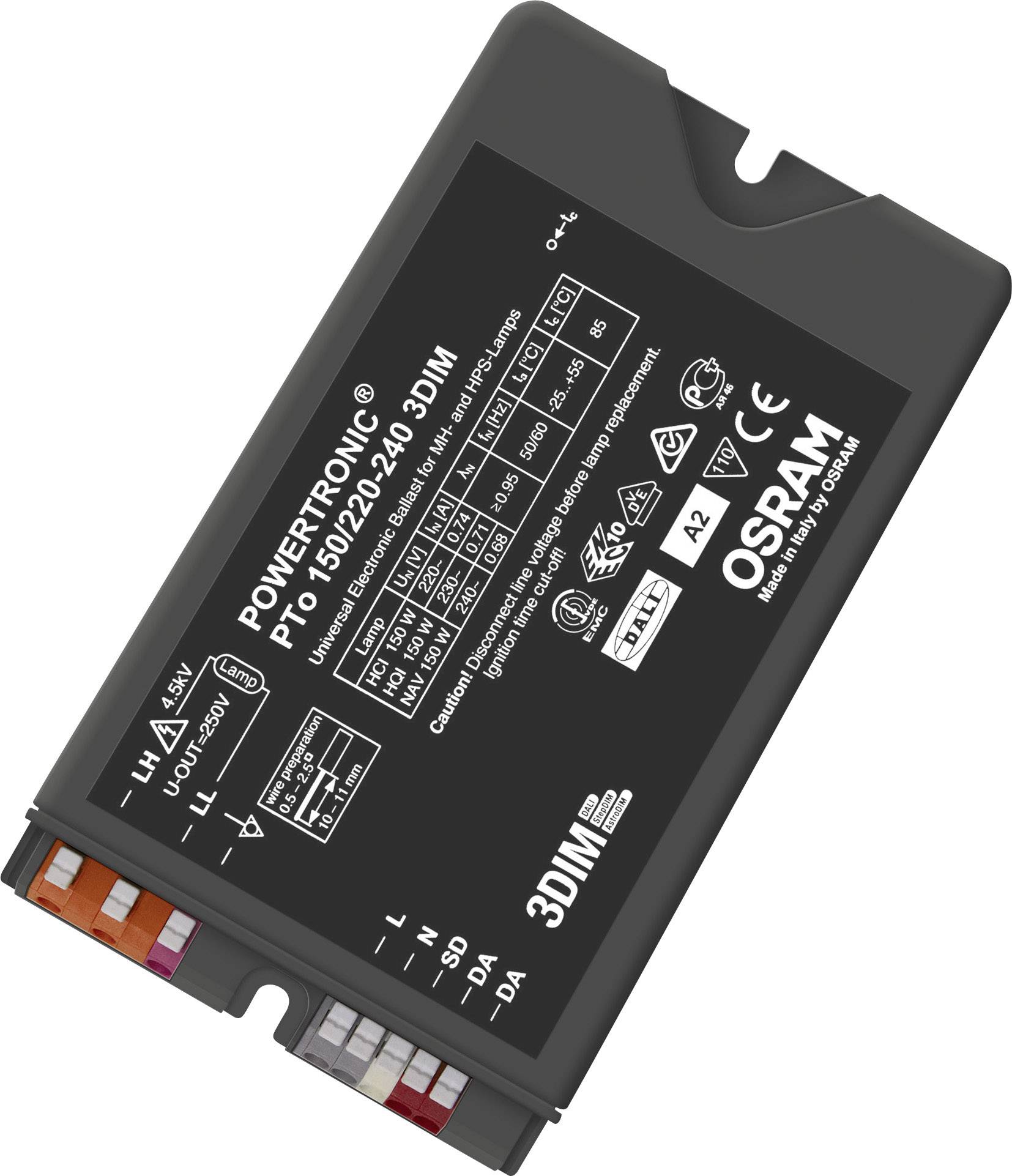 OSRAM HOMELIGHTING Metaalhalidelampen Elektronisch voorschakelapparaat 150 W (1 x 150 W) Voor inbouwverlichting, plastic behuizing Dimbaar, Voor