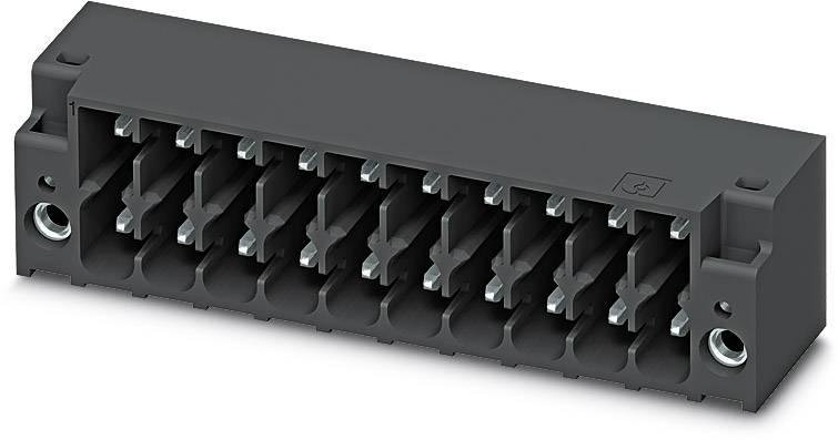 Čierny elektrický rozvodný blok s viacerými svorkami na zapojenie do elektrických obvodov.
