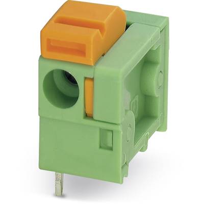 Zelené a oranžové elektrické svorky používané na pripojenie vodičov na dosky plošných spojov v elektronických obvodoch.