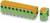 Zelená doska svoriek so oranžovými pákami, pozostávajúca z dlhého a krátkeho modulu pre elektrické pripojenie.