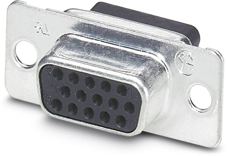 VGA konektor s 15 otvormi, bežne používaný na prenos analógových videosignálov medzi počítačmi a monitormi.