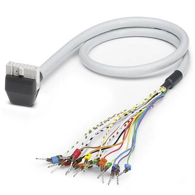 Viacfarebný kábel s jednotlivými vodičmi končí konektorom. Slúži na prepojenie elektronických komponentov.