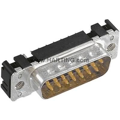 Harting 09651617712 D-SUB kolíková lišta 180 ° Pólov: 9 spájkovaný konektor 1 ks