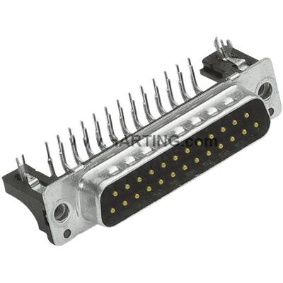 Harting 09661626815 D-SUB kolíková lišta 90 ° Pólov: 9 spájkovaný konektor 1 ks