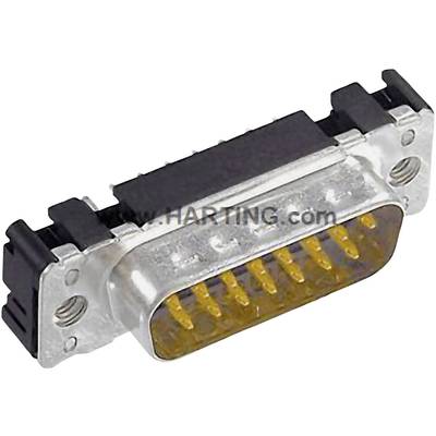 Harting 09652616712 D-SUB kolíková lišta 180 ° Pólov: 15 spájkovaný konektor 1 ks