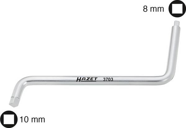 Hazet 3703 Kľúč na údržbu oleja, s: 8 x 10, s: 8 mm, s: 10 mm