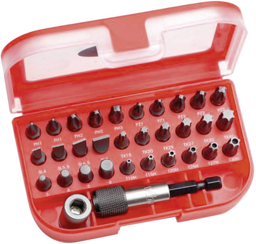 Vigor V1097 sada bitov, 32-dielna, plochý, krížový PH, krížový PZ, vnútorný ITX (TX), ITX BO, inbus, 1/4" (6,3 mm)