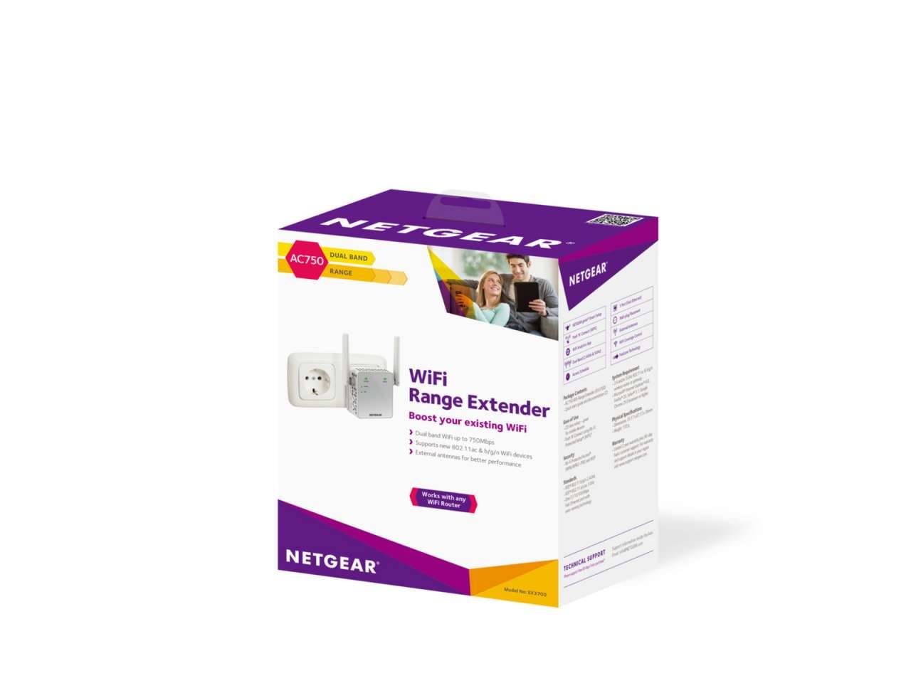 NETGEAR Wi-Fi repeater AC750, EX3700-100PES, 750 MBit/s-2