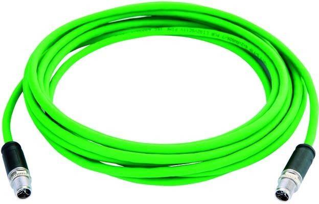 Telegärtner 100017181 M12 sieťové káble, prepojovacie káble CAT 6A S/FTP 5 m žltá 1 ks-1