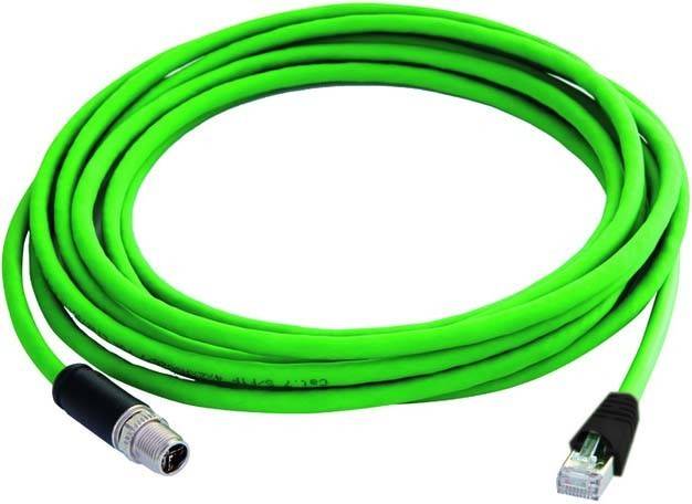 Telegärtner 100017242 M12 sieťové káble, prepojovacie káble CAT 6A S/FTP 3 m zelená vodotesné 1 ks-1