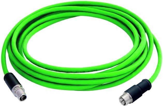 Telegärtner 100017377 M12 sieťové káble, prepojovacie káble CAT 6A S/FTP 2 m zelená 1 ks-1