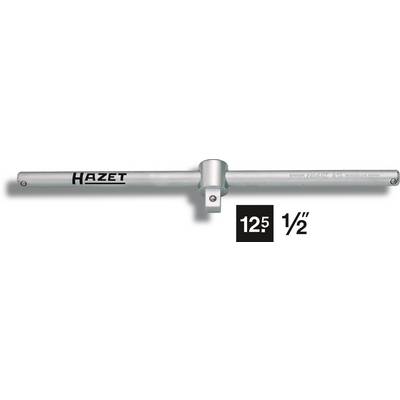Posuvný kĺb značky 'Hazet' so štvorcovou zásuvkou, veľkosť 12,5 mm (1/2 palca), vyrobený zo strieborného kovu so stredovým upevňovacím prvkom.