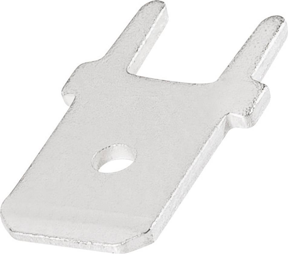 TE Connectivity 726386-2 Linguetta piatta terminale Per saldare circuiti stampati Larghezza spina: 6.3 mm Spessore spina: 0.8 mm 180 ° Non isolato Met