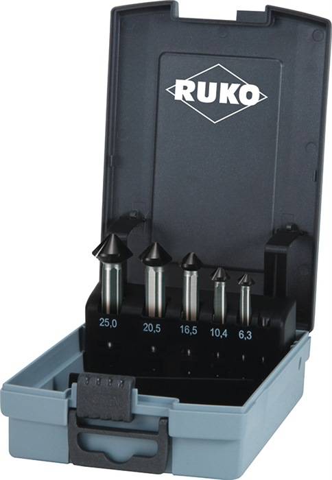 RUKO ULTIMATECUT 102791EPRO Keglesænker-sæt 5 dele 6.3 mm, 10.4 mm, 16.5 mm, 20.5 mm, 25 mm HSS 1 stk