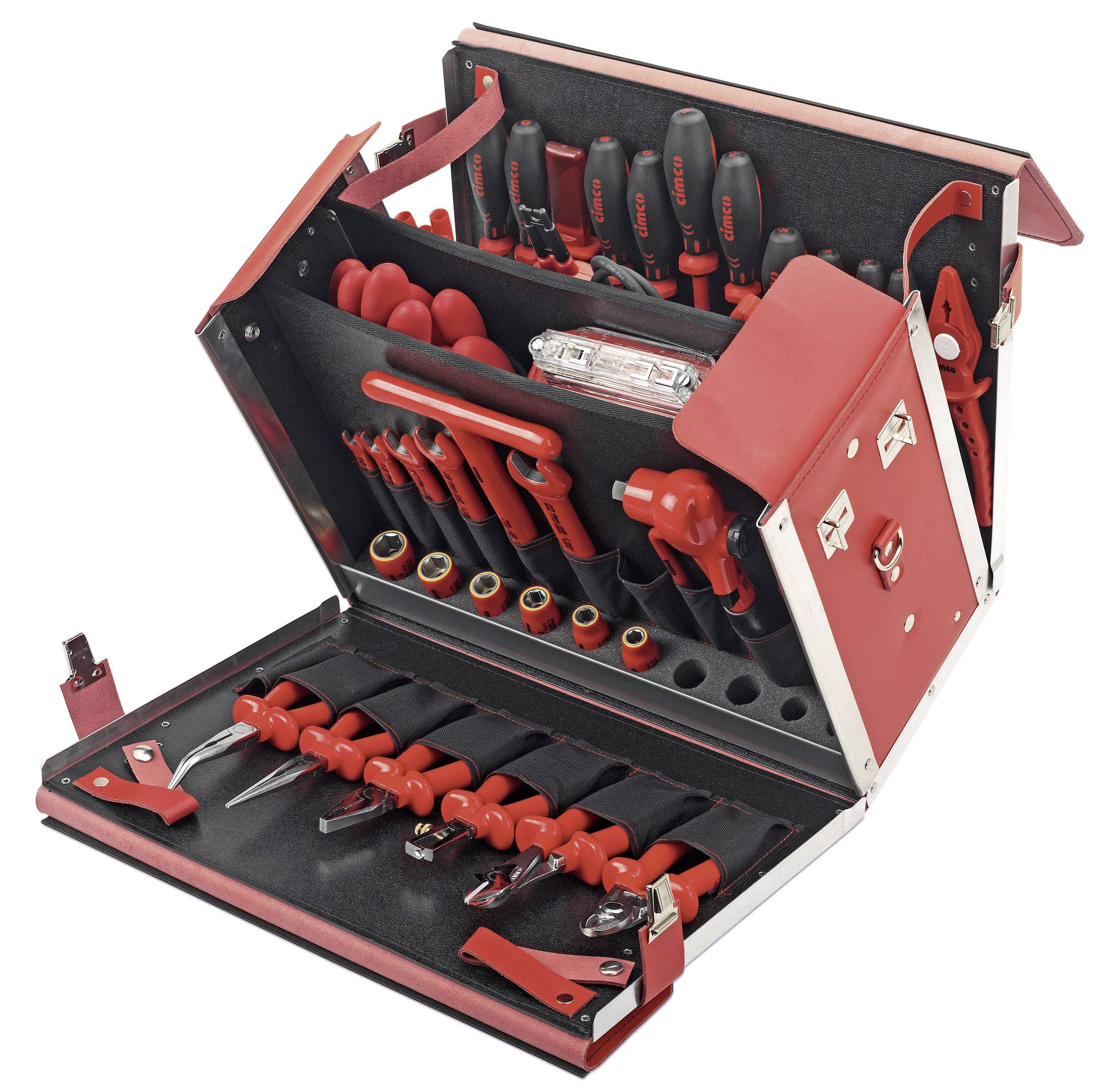 Cimco Cimco Werkzeuge 170378 Elektriker Verktygsv&auml;ska med utrustning 54 delar (B x H) 505.0000 mm x 270.0000 mm