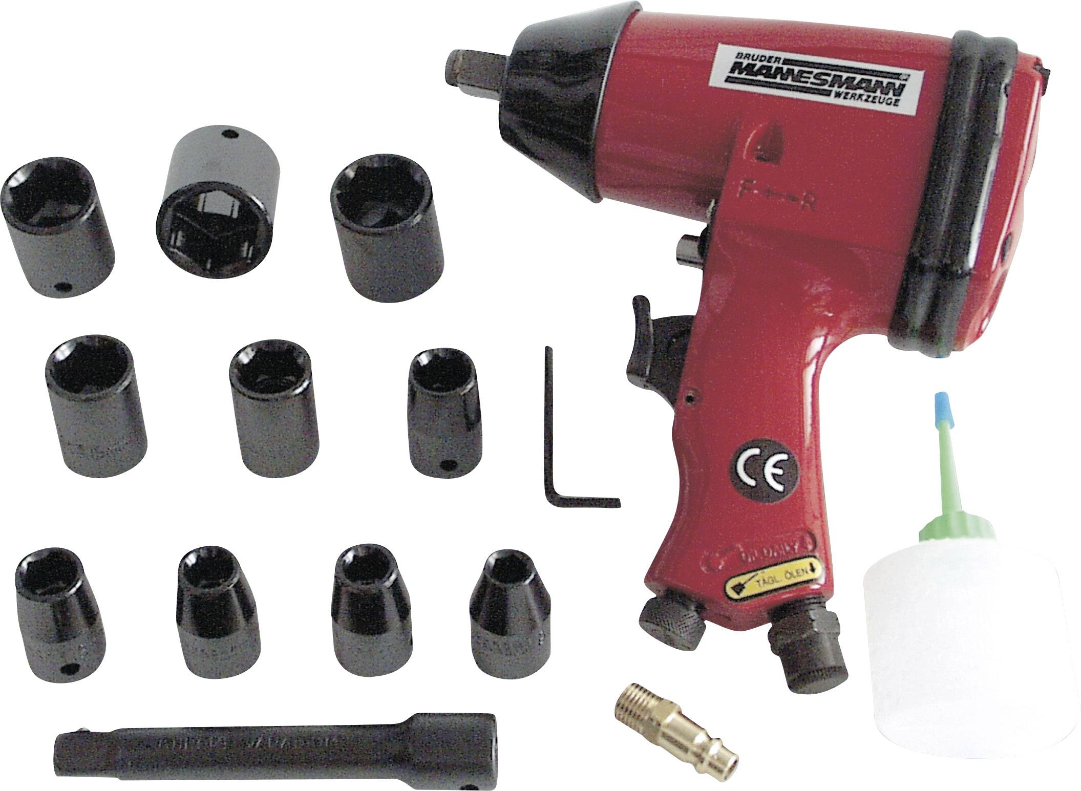 Brüder Mannesmann M 1503 Pneumatisk mutterdragare Verktygsfäste: 1/2 Vridmoment (max.): 320 Nm inkl. Tillbehör