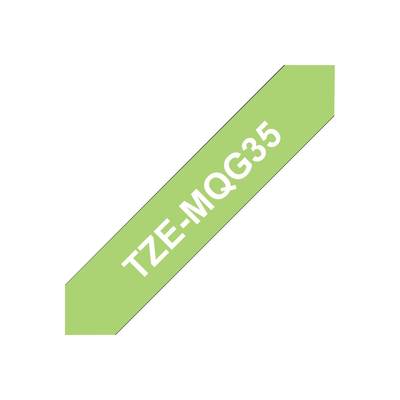 etikety Brother TZe, TZ TZe-MQG35 Farba pásky: zelené jablko (matná) Farba písma:biela 12 mm 5 m-2