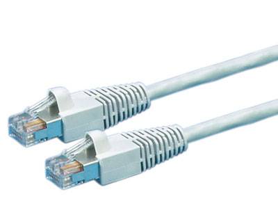 Secomp 21.05.2000 RJ45 sieťové káble, prepojovacie káble CAT 6 S/FTP 0.50 m sivá dvojžilový tienený, bez halogénov, samo-2