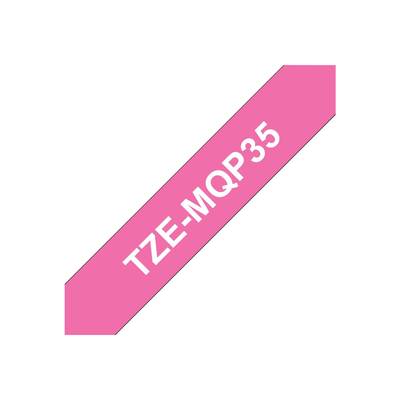 etikety Brother TZe, TZ TZe-MQP35 Farba pásky: ružová Farba písma:biela 12 mm 5 m-3