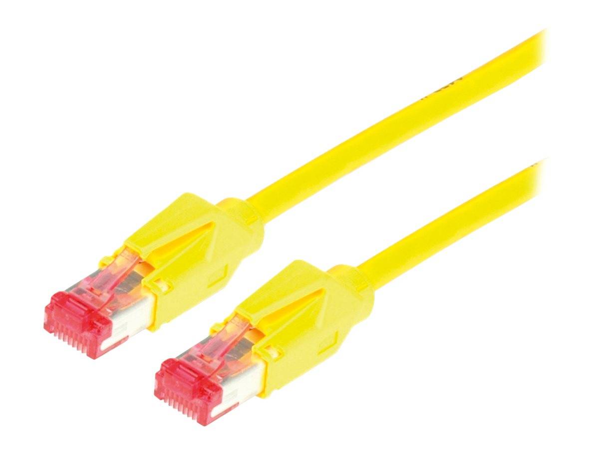 Secomp 21.05.2002 RJ45 sieťové káble, prepojovacie káble CAT 6 S/FTP 0.50 m žltá dvojžilový tienený, bez halogénov, samo-1