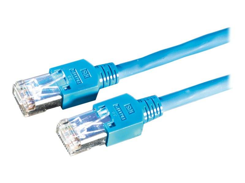 Secomp 21.08.9114 RJ45 (krížený) sieťové káble, prepojovacie káble CAT 5e SF/UTP 1.00 m modrá samozhášavý 1 ks-1