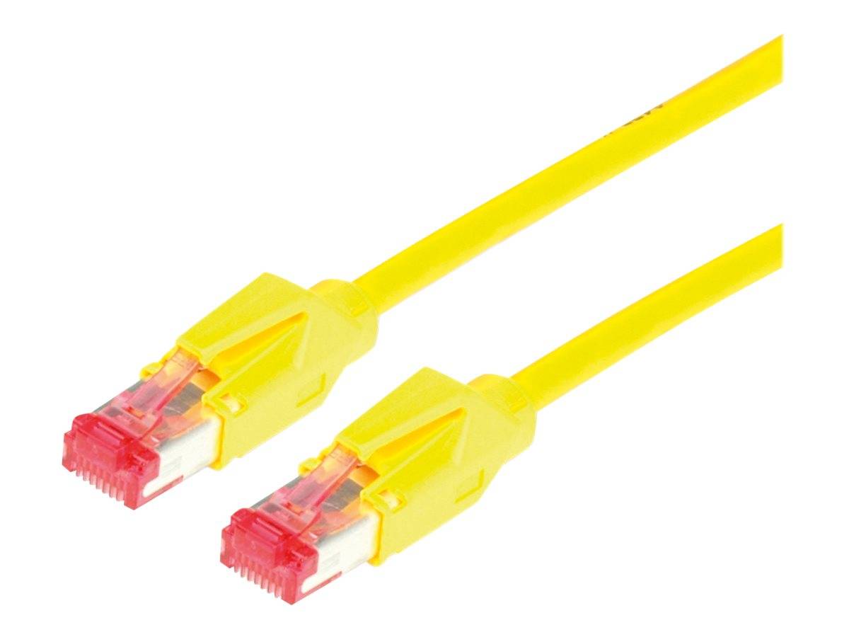 Secomp 21.05.2152 RJ45 sieťové káble, prepojovacie káble CAT 6 S/FTP 15.00 m žltá dvojžilový tienený, bez halogénov, sam-1