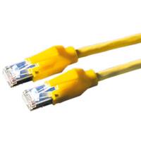 Secomp 21.05.2152 RJ45 sieťové káble, prepojovacie káble CAT 6 S/FTP 15.00 m žltá dvojžilový tienený, bez halogénov, sam-3