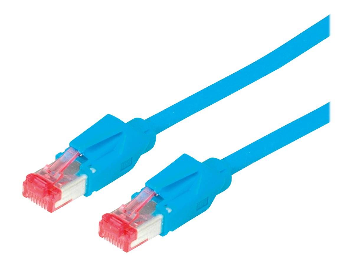 Secomp 21.05.2104 RJ45 sieťové káble, prepojovacie káble CAT 6 S/FTP 10.00 m modrá dvojžilový tienený, bez halogénov, sa-1