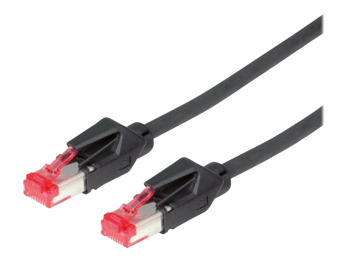Secomp 21.05.0105 RJ45 sieťové káble, prepojovacie káble CAT 6 S/FTP 10.00 m čierna dvojžilový tienený, bez halogénov, s-1