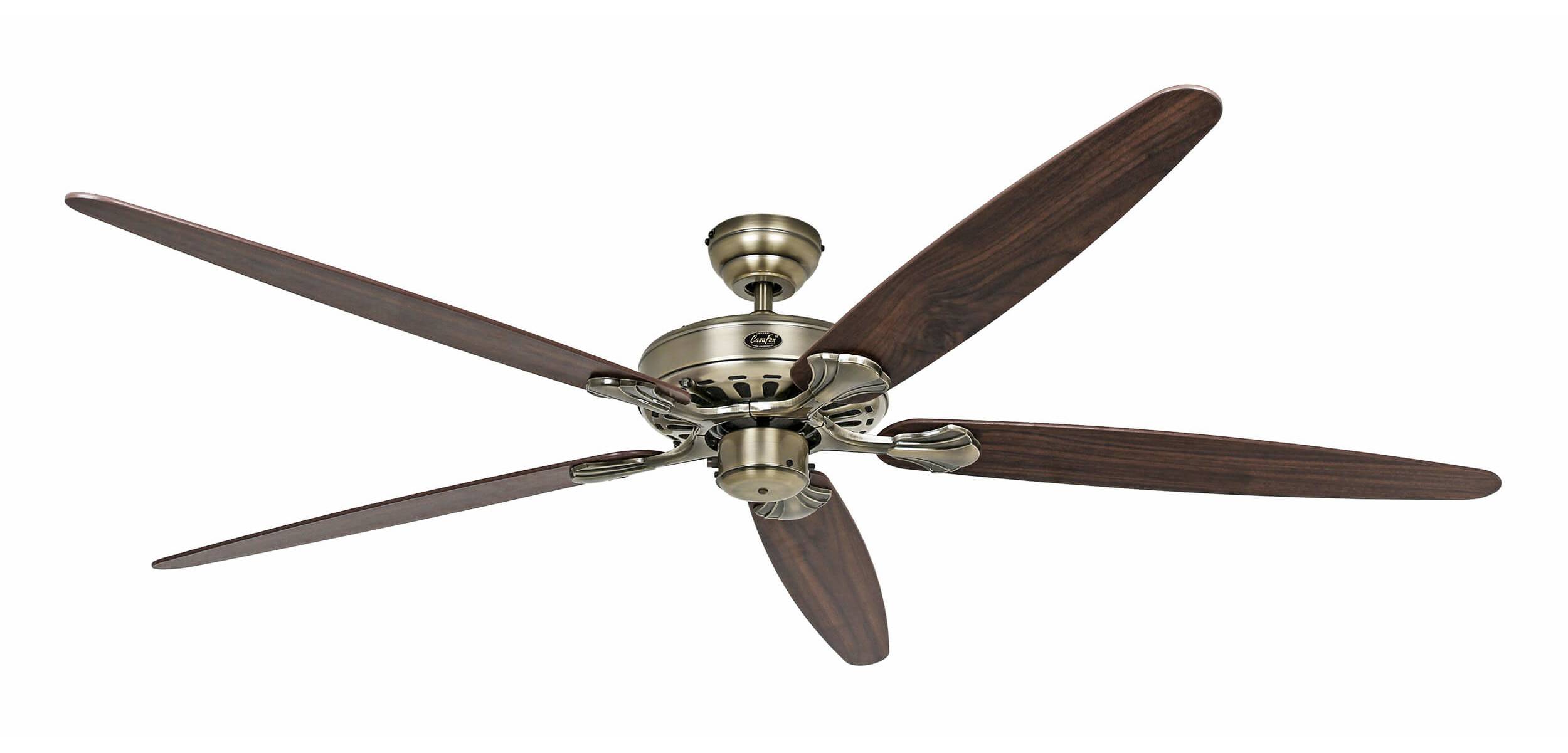 CasaFan CLASSIC ROYAL 180 MA stropný ventilátor, 61 W, (Ø x v) 180 cm x 275 mm, starožitná mosadz, 518001-1