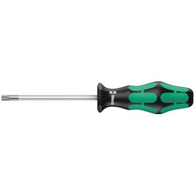 Skrutkovač so zeleno-čiernou rukoväťou a kovovým hrotom, vhodný pre skrutky Torx. Rukoväť s ergonomickým dizajnom pre lepšie uchopenie.