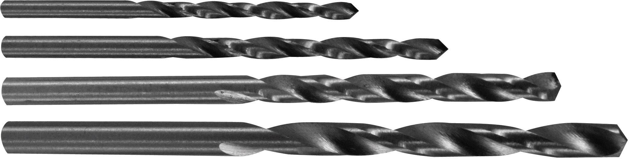 Donau Elektronik 1722 HSS sada špirálových vrtákov do kovu, 4-dielna, 2 mm, 2.2 mm, 2.4 mm, 2.6 mm, brúsené, valcová sto