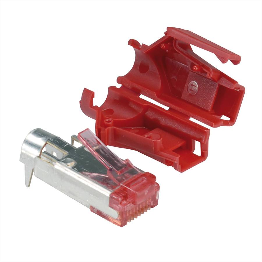 Hirose Electronic HiRose TM21 Stecker geschirmt, Tülle rot, H7641.6-50, zástrčka RJ45, 1 ks-3