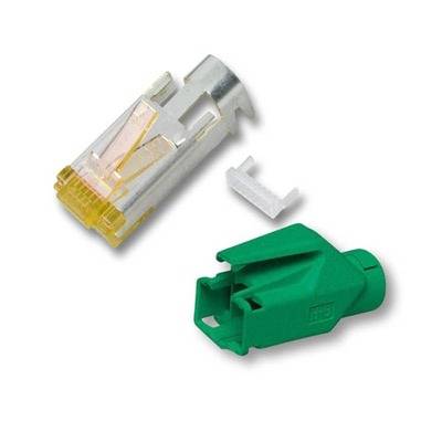 Konektory Hirose RJ45 STP TM31 zelené 50 kusov 3 prvky Cat.6A - sada káblov/adaptérov - sieťové-0