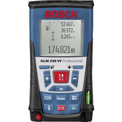 Bosch Professional GLM 250 VF laserový diaľkomer  adaptér statívu 6,3 mm (1/4) Rozsah merania (max.) 250 m