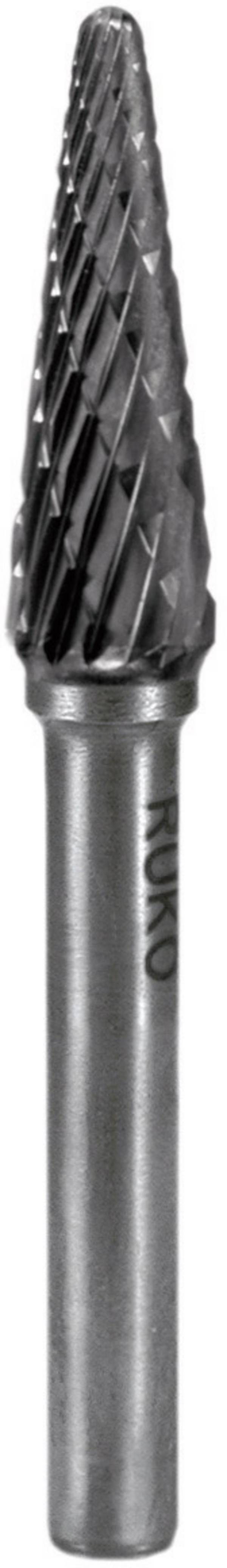 RUKO 116234 frézovacie kolík tvrdokov kužeľ 8 mm   Pracovná dĺžka 25 mm Ø hriadeľa 6 mm