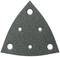 Trojuholníkový brúsny papier so šiestimi otvormi, vhodný pre brúsku.