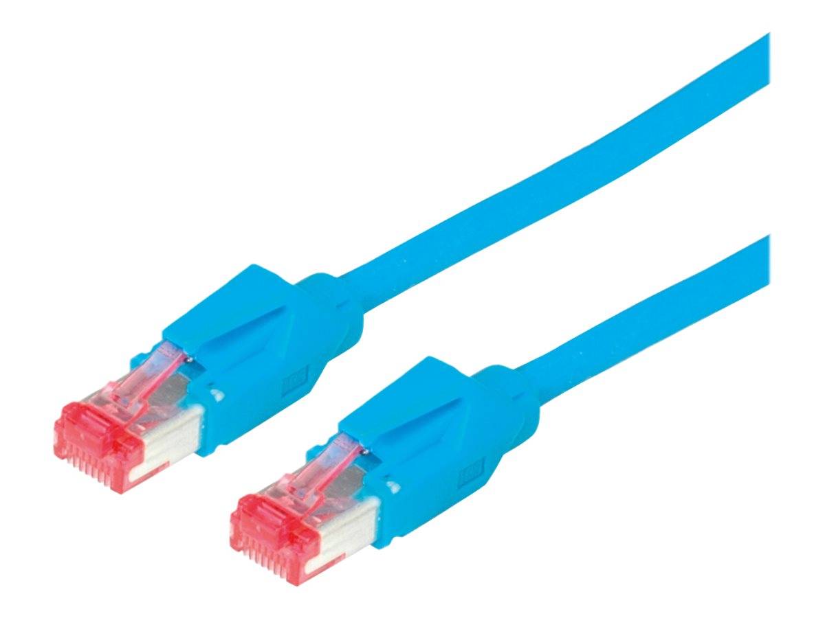 Secomp 21.05.2004 RJ45 sieťové káble, prepojovacie káble CAT 6 S/FTP 0.50 m modrá dvojžilový tienený, bez halogénov, sam-4