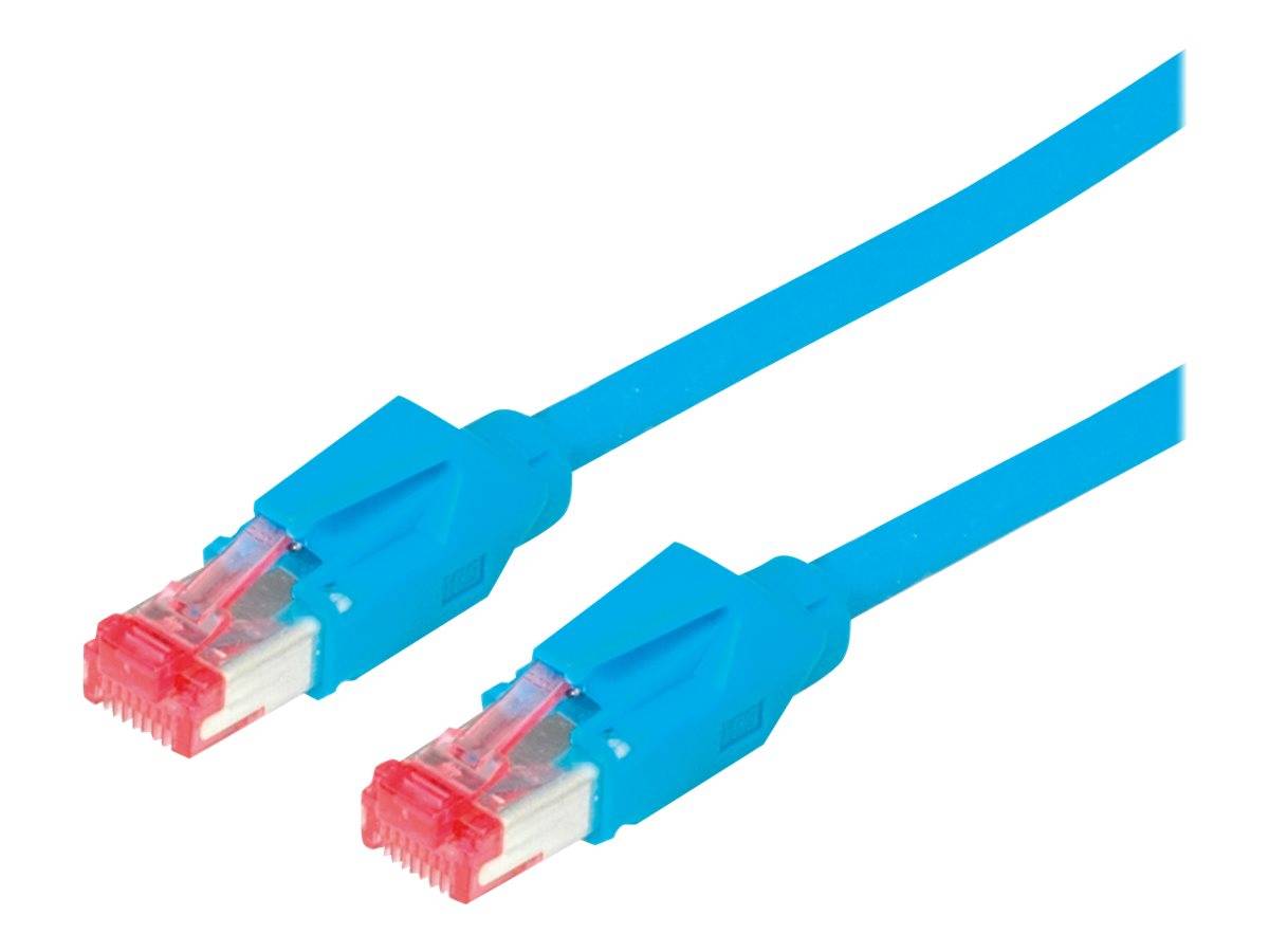 Secomp 21.08.9214 RJ45 sieťové káble, prepojovacie káble CAT 6 S/FTP 1.00 m modrá dvojžilový tienený, bez halogénov, sam-4