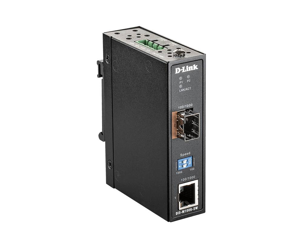 D-Link D-Link DIS M100G - Medienkonverter - 1GbE - 1000Base-T - RJ-45 / SFP (mini-GBIC) konvertor médií 1000 MBit/s-5