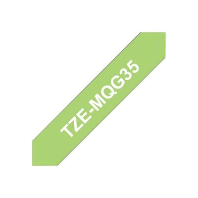 etikety Brother TZe, TZ TZe-MQG35 Farba pásky: zelené jablko (matná) Farba písma:biela 12 mm 5 m-6